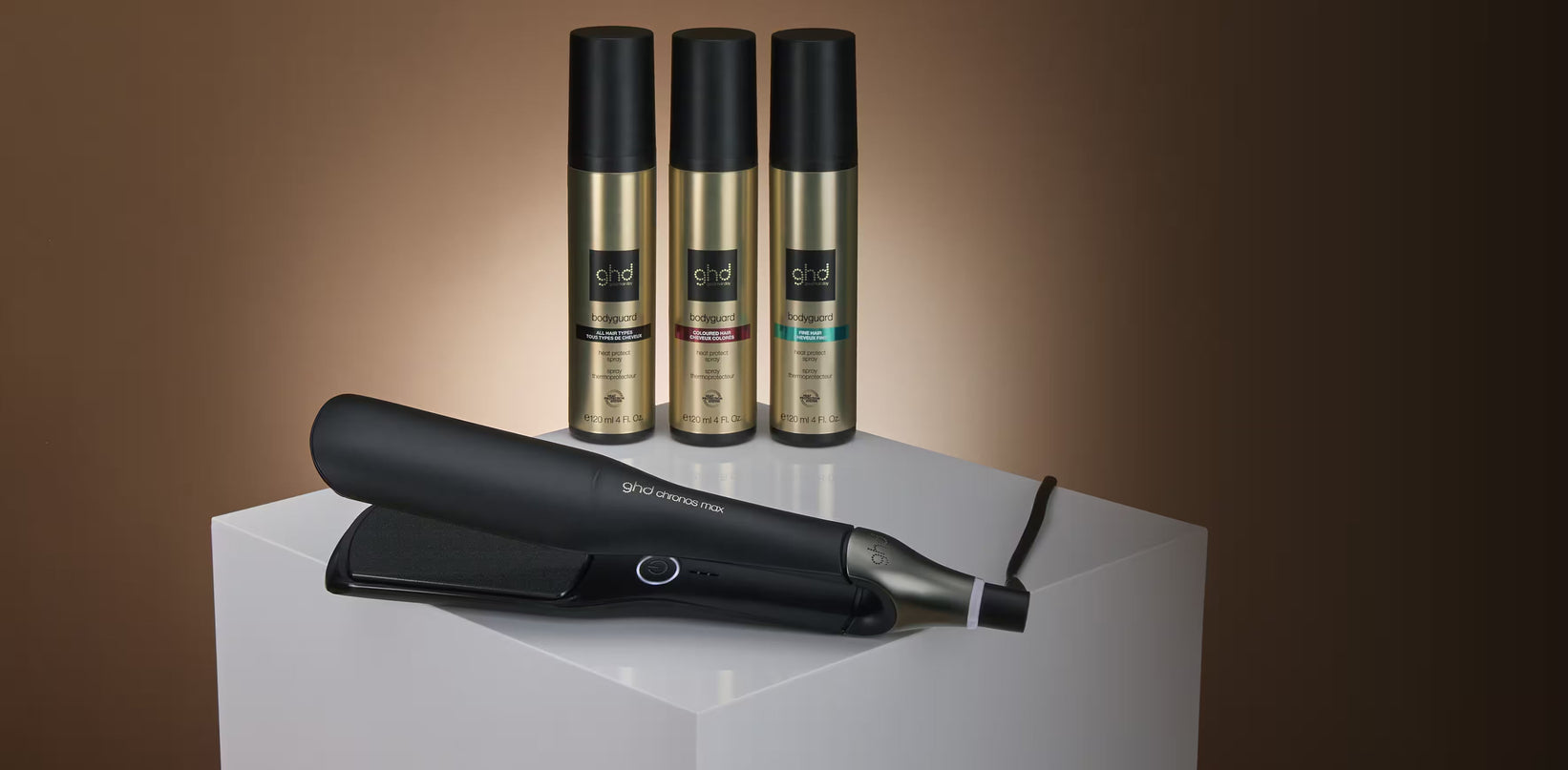 LISSEUR GHD CHRONOS MAX NOIR À PLAQUES LARGES (PLAQUES 43mm)